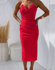 Women's Modern Backless Midi Dress