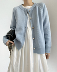 Women's Layered Buttoned Cardigan