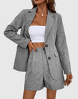 Logan | Open Blazer Shorts Set