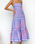 Women's Feminine Tiered Midi Dress