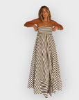 Women's Feminine Ruched Maxi Dress