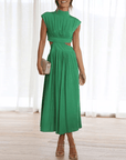 Women's Relaxed Pleated Maxi Dress