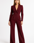 Women’s V Neck Long Sleeve Jumpsuit