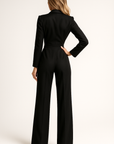 Women’s V Neck Long Sleeve Jumpsuit