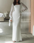 Women’s Maxi Long Sleeve Wedding Dress