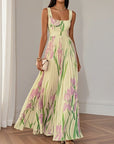 Women's Graceful Pleated Maxi Dress