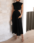 Women's Relaxed Pleated Maxi Dress