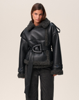 Women's Polished Belted Coat