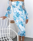 Jordan | Off-Shoulder Neck Midi Dress