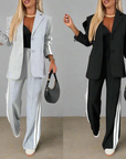 Women's Layered Wide Leg Co-ord Suit Set