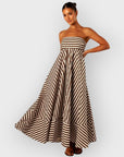Women's Feminine Ruched Maxi Dress