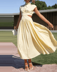 Women's Relaxed Pleated Maxi Dress