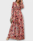 Women's Elegant Pleated Maxi Dress