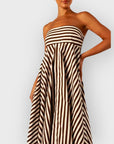 Women's Feminine Ruched Maxi Dress