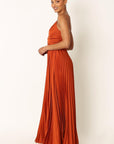 Women's Flattering Pleated Midi Dress