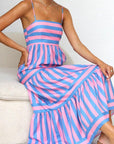Women's Feminine Tiered Midi Dress
