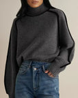 Women's Layered Knitted Turtleneck Sweater