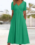 Women's Feminine Layered Midi Dress