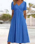 Women's Feminine Layered Midi Dress