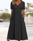 Women's Feminine Layered Midi Dress