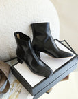 Women's Minimal Block Heel Ankle Boots