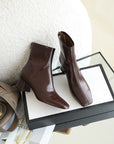Women's Minimal Block Heel Ankle Boots