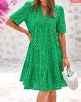 Women's Polished Short Sleeve Mini Dress