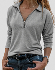 Women's Versatile Zip-Up Sweater