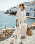 Destiny | Stripe Trim Pants Set