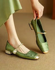 Madison | Lace Pearl Chain Flats