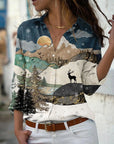 Women's Polished Printed Blouse