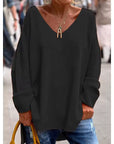 Women's Flattering V-Neck Blouse