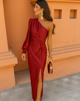 Women's Flowy Long Sleeve Maxi Dress