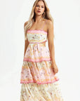 Women’s Maxi Floral Print Summer Ruffle Detail Dress