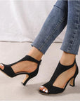 Women's Chic Zip-Up Heels