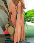 Women's Effortless Short Sleeve Maxi Dress