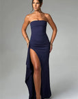 Women's Polished Ruched Maxi Dress