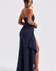 Women's Polished Ruched Maxi Dress