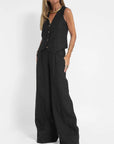 Women's Warm Wide Leg Set