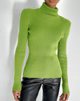 Women's Casual Ribbed Turtleneck Sweater