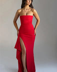 Women's Polished Ruched Maxi Dress