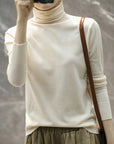 Women's Comfortable Ribbed Turtleneck Sweater