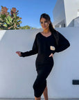 Jordan | V-Neck Fitted Skirt Set