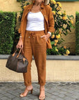 Women's Neat Buttoned Loungewear Set