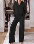 Women's Versatile Ribbed Tracksuit Set