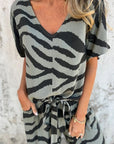 Vera | Zebra Print Pants Set
