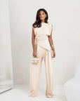 Women's Easy Wide Leg Two-Piece Set