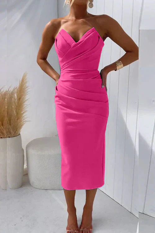 Women's Modern Backless Midi Dress