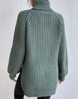 Women's Polished Ribbed Turtleneck Sweater