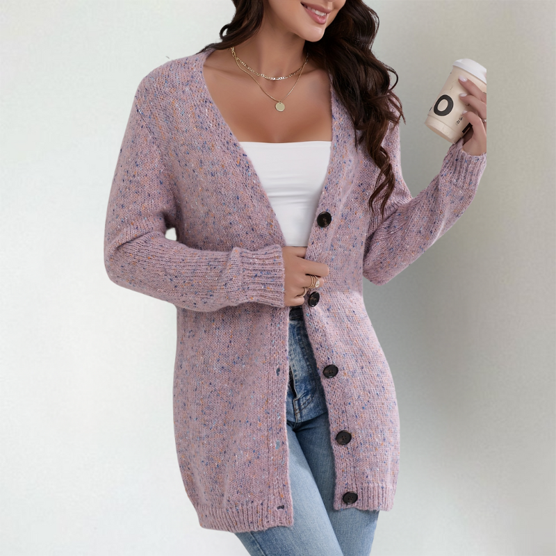 Women's Relaxed Buttoned Cardigan